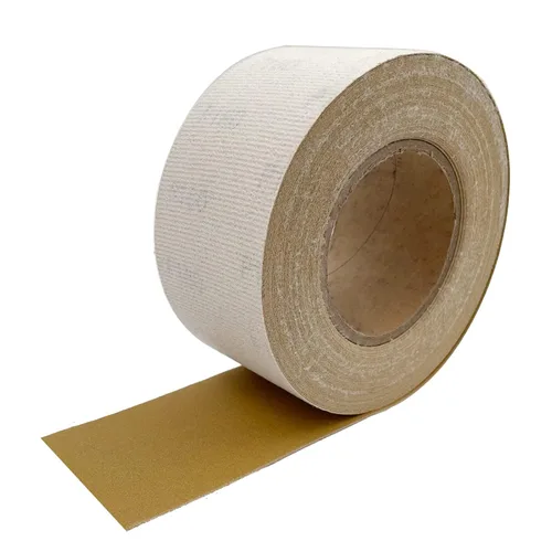 Rollo de papel de lija de grano 180 con gancho y bucle, 2-3/4 pulgadas x 20 yardas de óxido de aluminio con respaldo de gancho y bucle, paño de