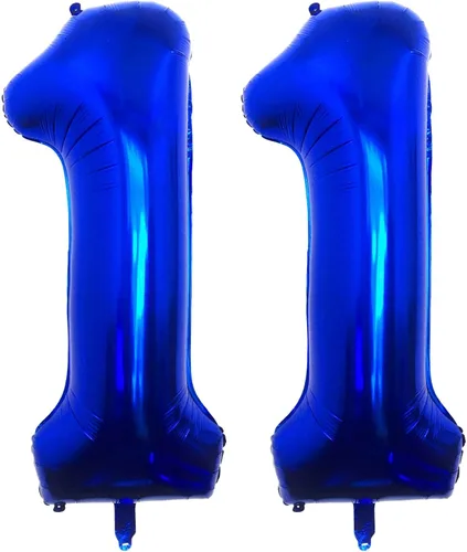 Miniatura 23 de Globos gigantes de 40 pulgadas, color azul marino, gigantes, gigantes, gigantes, enormes de aluminio de 12 o 21, globos digitales de número de Azul