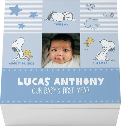 Miniatura 21 de Let's Make Memories Caja de recuerdos personalizada para recién nacido, almacenamiento de recuerdos, caja de recuerdos, decoración de guardería, 6