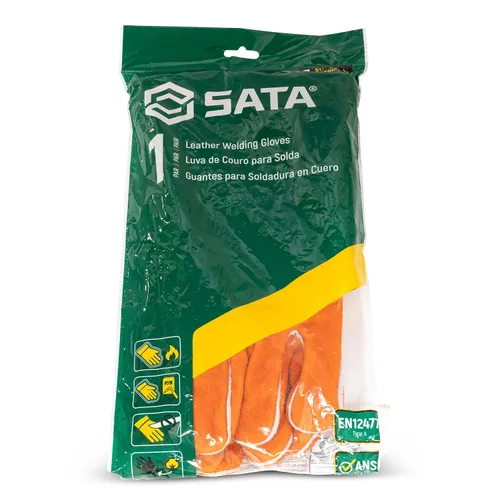 Miniatura 4 de SATA Guantes rectos para soldadura de dedos, talla grande, STFS0105, naranja