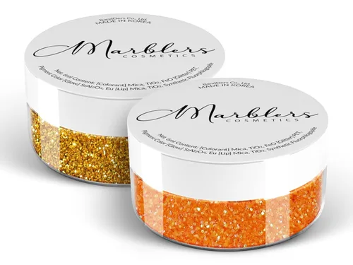 Miniatura 157 de MARBLERS Brillantina de forma gruesa de grado cosmético [estrella] 0.11 onzas (0.11 oz) Escamas No tóxica Vegana Libre de crueldad animal
