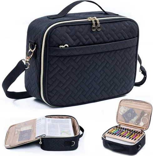 Miniatura 12 de Elegante funda para la Biblia de IMAGINING para mujer, funda para Biblia con asas y bolsas, gran regalo y protector de libros