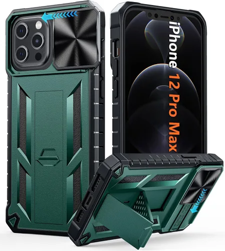 Miniatura 81 de FNTCASE for iPhone 11-Pro Phone Case: Military Grade Drop Proof Mobile Cover with Kickstand & Slide Rugged Shockproof Bumper Heavy Duty Protector