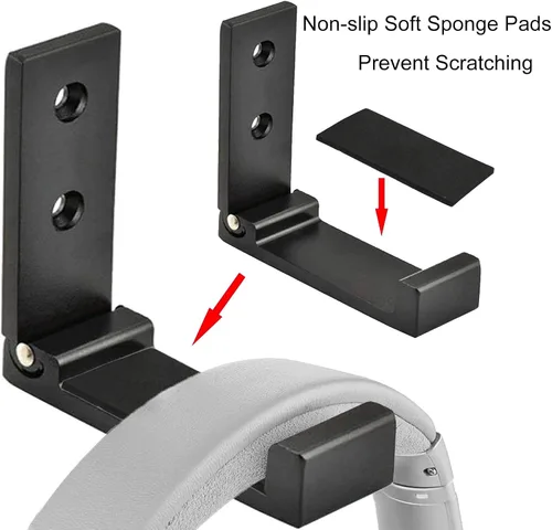 Miniatura 2 de Ganchos plegables para abrigos, ganchos plegables de pared para colgar de aleación de aluminio, colgador de tela, soporte para auriculares, gancho
