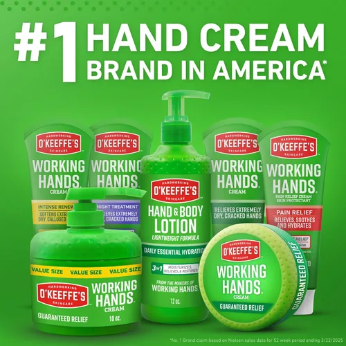 Miniatura 8 de O'Keeffe's Crema para Alivio del Dolor de Manos Trabajadoras Protector de Piel con 4% de Lidocaína y Aceite de Menta Refrescante para Alivio