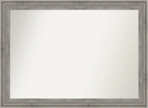 Miniatura 214 de Amanti Art Espejo de pared personalizado no biselado (24.5 x 24.5 pulgadas), marco gris marrón alta, varios tamaños personalizados, espejo de baño