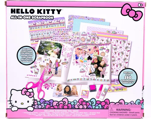 Miniatura 7 de Hello Kitty Todo en Uno DIY, Diseña Tu Propio Álbum de Recortes con Más de 250 Artículos Esenciales, Excelentes Juguetes de Hello Kitty