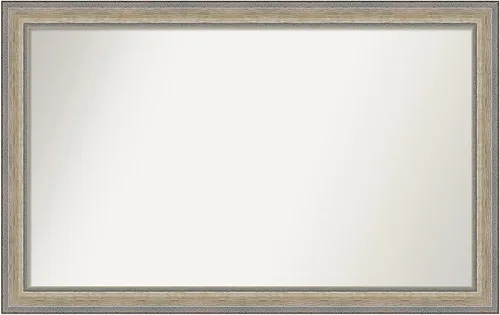 Miniatura 405 de Amanti Art Espejo de baño plateado para sobre fregadero, 28 x 47 pulgadas, espejo rectangular de plata imperial, marco de madera tradicional de gran