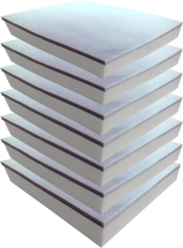 Miniatura 12 de Foamma Paquete de 6 almohadillas de espuma para tapicería de alta densidad de 2 x 20 x 20 pulgadas, repuesto de cojín de sofá, espuma de silla