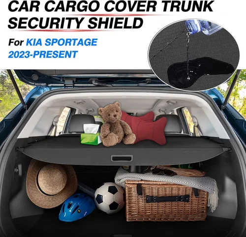 Miniatura 2 de Powerty Cubierta de Carga para Accesorios Kia Sportage 2023-2025 2026, Textura de Lona Cubierta Retráctil para Maletero Trasero de Carga de Equipaje