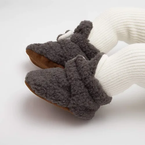 Miniatura 2 de Bellocasa Botines de forro polar para bebés, niños y niñas, pantuflas antideslizantes con agarre suave, zapatos de calcetín para recién nacidos