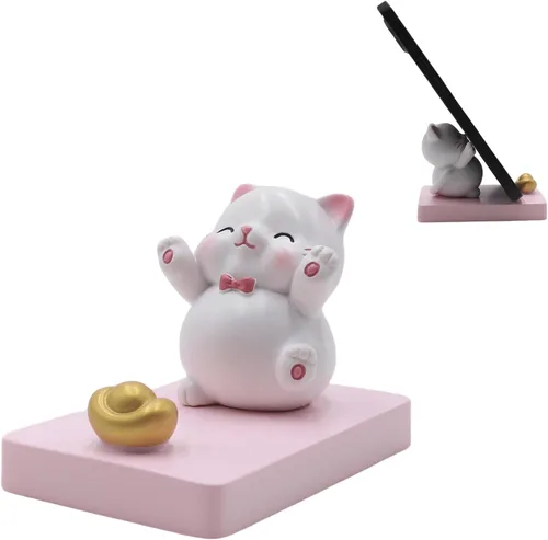 Miniatura 3 de Novedad 6 uds lindo Sucker Cat soporte para teléfono con ventosa taza soporte para teléfono Kawaii gato soporte para teléfono gatito teléfono
