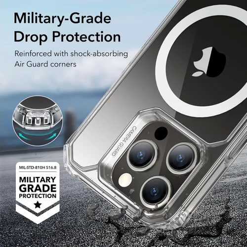 Miniatura 4 de ESR Funda para iPhone 15 Pro Max, compatible con MagSafe, protección de grado militar, esquinas de protección de aire a prueba de golpes, parte