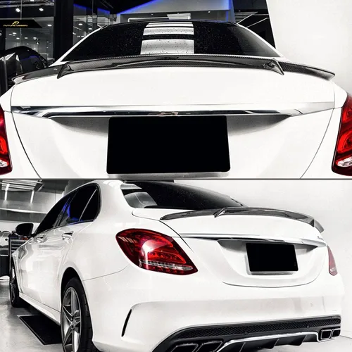 Miniatura 2 de Alerón de maletero de fibra de carbono C300 para Mercedes Benz 2015-2021 Clase C W205 Sedan Tapa trasera de arranque Highkick Wing Lip Factory Outlet