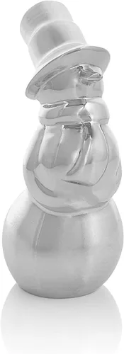 Miniatura 10 de nambe Figura de reno de nariz roja Colección navideña de aleación de metal Decoración navideña de reno coleccionable Acentos de estatua