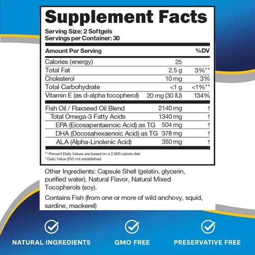 Miniatura 6 de Lipotriad Heyedration - Vitaminas para los ojos, 60 cápsulas blandas, suministro para 30 días, suplemento Omega 3 con vitamina E y aceite de linaza
