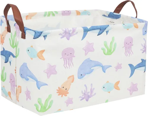 Miniatura 31 de Essme Cestas Rectangulares para Niños Cestas para Niños, Contenedores de Almacenamiento de Animales con Asas para Decoración de Habitación de Niños