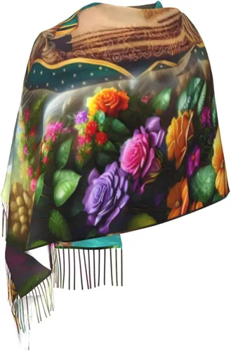Miniatura 8 de Waygotee Our Lady Of Guadalupe Virgin Mary Soft Cashmere - Bufandas ligeras para mujer, chales grandes y envolturas de regalo de Navidad, Aa-08