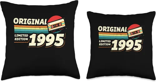 Miniatura 3 de Retro Limited Edition 1995 Cassette Tape 29th Birthday Throw Pillow