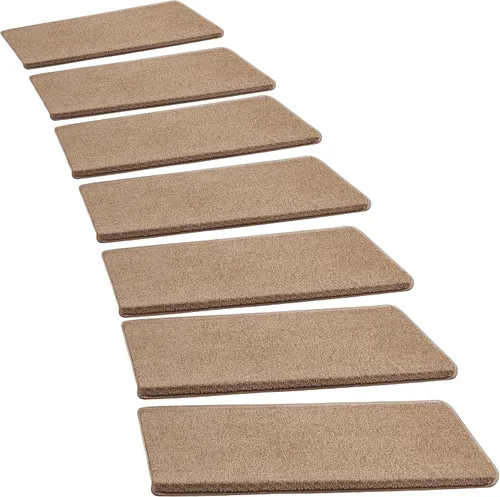 Miniatura 14 de PURE ERA Bullnose - Juego de peldaños de alfombra para escaleras, sin cinta, antideslizante, protectores de escaleras para interiores, alfombras