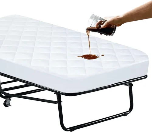 Miniatura 11 de Protector de Colchón Topper Split King para Cama Ajustable, Acolchado, Transpirable, Absorbente, Estilo Sábana Bajera, Lavable a Máquina