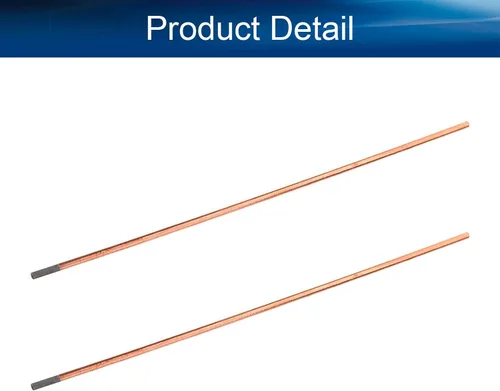 Miniatura 4 de Auniwaig 2 piezas de 0.16 pulgadas x 14 pulgadas, carbono recubierto de cobre, varillas de carbono con recubrimiento de cobre electrodo