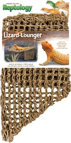 Miniatura 9 de PENN-PLAX Reptology Lizard Lounger Corner Triangle – 100% fibra de hierba marina natural – ideal para dragones barbudos, anoles, geckos, iguanas