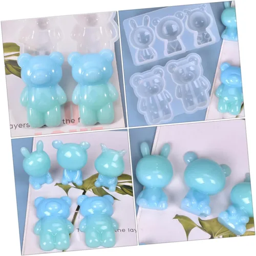 Miniatura 3 de Ciieeo Molde de silicona para muñeca, molde de conejo, molde de pastel de conejo, molde de silicona para resina, moldes de chocolate, moldes