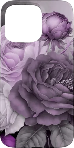 Miniatura 31 de Purple Watercolor Rose Flower Bouquet on Gray Case for iPhone 17
