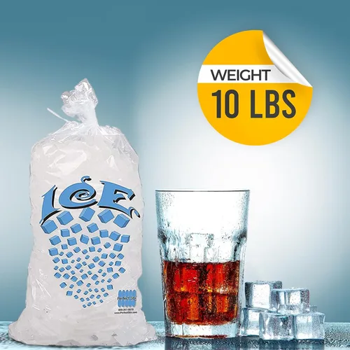Miniatura 3 de Bolsa de hielo con cierre de amarre giratorio, 10 libras (paquete de 1000)