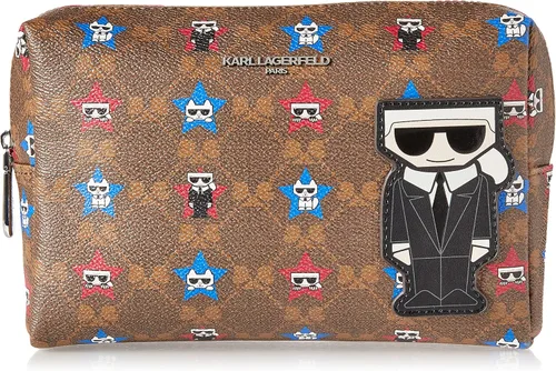 Miniatura 9 de KARL LAGERFELD Women's Maybelle Cosmetic Bag Negro/Rosa multicolor