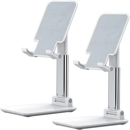 Miniatura 7 de Soporte para teléfono celular, soporte de teléfono celular ajustable en ángulo con almohadilla de silicona para escritorio, soporte de teléfono