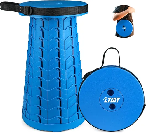 Miniatura 11 de FoldingStool colorido cuerpo taburete plegable portátil capacidad de carga máxima 397 libras, taburetes plegables telescópicos taburetes retráctiles