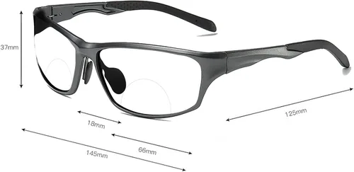 Miniatura 4 de laureles Gafas de lectura bifocales para hombre, gafas deportivas, lentes fotocrómicas, marco completo, transición, presbicia