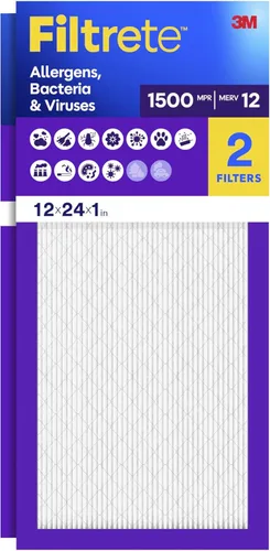 Miniatura 23 de Filtrete Filtro de aire para horno de CA de 14 x 25 x 1, MERV 12, MPR 1500, certificado para asma y alergias, filtro de limpieza de aire