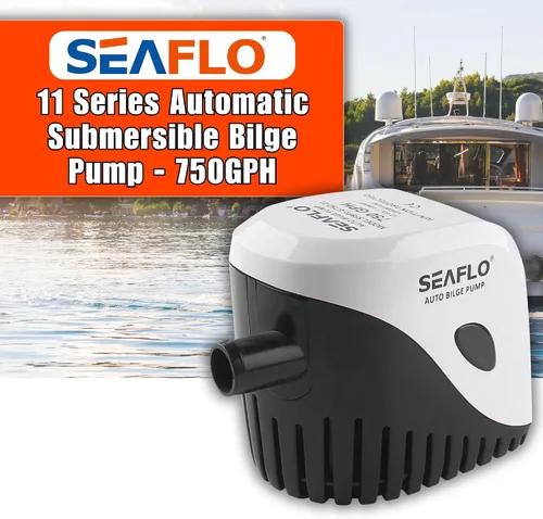 Miniatura 2 de Seaflo, bomba de agua autosumergible automática para barco de sentina de 12 V 750 ghp con interruptor sumergible