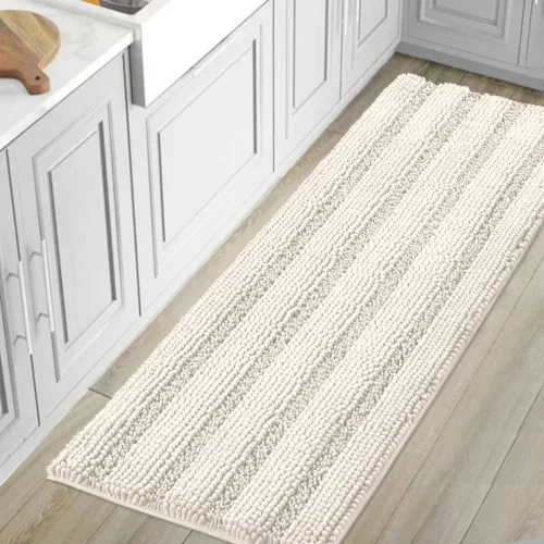 Miniatura 180 de H.VERSAILTEX - Alfombras de baño, juego de 2 piezas, alfombra de contorno para baño, juego de alfombras para inodoro, alfombra antideslizante