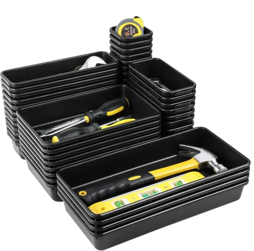 Miniatura 9 de Takytao【48Pcs】【5 Tamaños】Organizador de Caja de Herramientas, Juego de Divisores de Bandeja Organizadora de Cajones, Almacenamiento de Herramientas