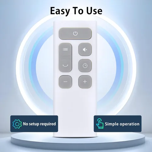 Miniatura 5 de Reemplazo de control remoto del ventilador de torre, compatible con ventilador de torre Ezify de 40 pulgadas PX-TS001, blanco