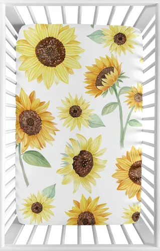 Miniatura 12 de Sweet Jojo Designs Sábana bajera para cuna de bebé 100% algodón (hojas florales bohemias) para niñas y niños, guardería infantil, habitación