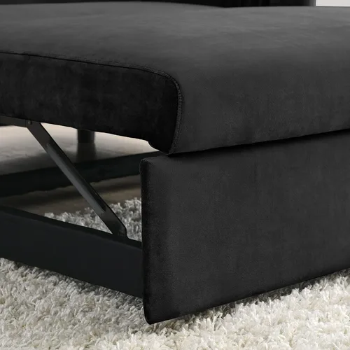 Miniatura 7 de Holaki Sofá cama extraíble de terciopelo moderno de 55 pulgadas, sofá biplaza, diván, diseño 2 en 1, sofá cama convertible de terciopelo