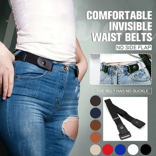 Miniatura 6 de BLUGY Cinturón invisible sin hebilla para jeans, sin abultamiento, sin complicaciones, 1 unidad