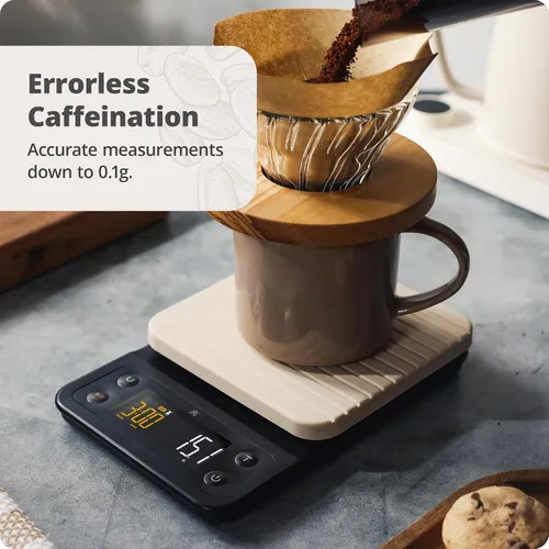 Miniatura 8 de Greater Goods Hervidor eléctrico de cuello de cisne y báscula de café, diseñada en San Luis, blanco abedul