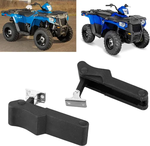 Miniatura 5 de 2 piezas de pestillo de goma para estante de almacenamiento delantero Compatible con Polaris Sportsman 450 570 850 Touring ETX 7081927 Negro