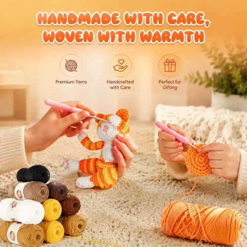 Miniatura 6 de Gipony Crochet Kit for Beginners Animal,Crochet Animal Kits,Crocheting Kit for Starters,Learn to Crochet with Step-by-Step Video Tutorials,Beginner