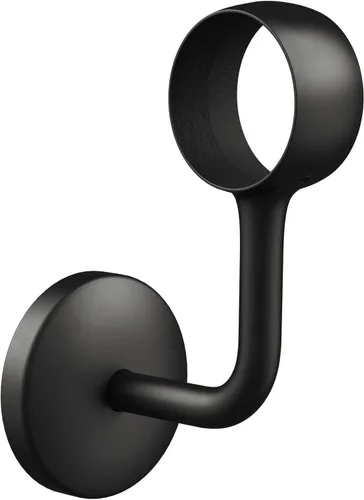 Miniatura 5 de ROTHLEY Pasamanos de escalera de tubo, barandillas de metal de 3 pies, barandillas de acero con recubrimiento en polvo negro para escalones