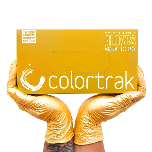 Miniatura 21 de Colortrak Luminous Collection - Guantes desechables de nitrilo, color lila escarcha, pequeños, de un solo uso, seguros para alérgicos, sin látex