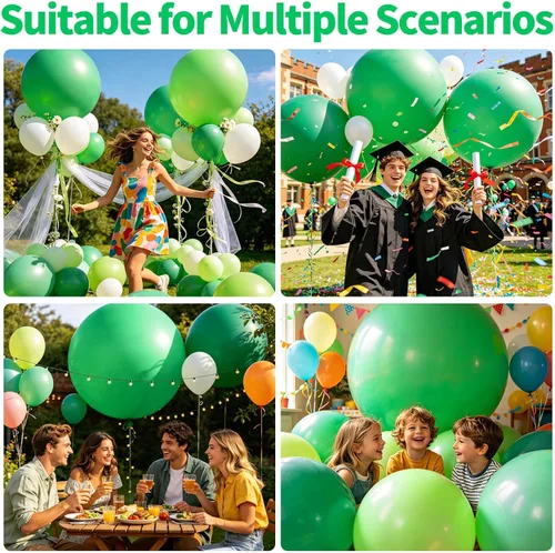 Miniatura 64 de 32 piezas de globos grandes morados de 18 pulgadas, globos redondos grandes de látex para decoración de cumpleaños y bodas. (morado)