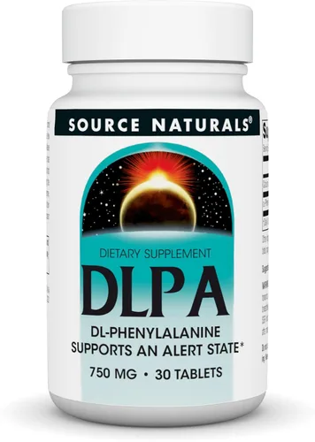 Source Naturals DLPA DL-Fenilalanina Suplemento Que Apoya un Estado de Alerta* - 750 mg - 30 Tabletas