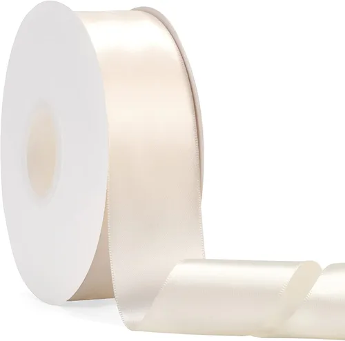 Miniatura 107 de Cinta de satén de doble cara verde manzana de 1-1/2 pulgadas x 50 yardas, cinta de color sólido de alta densidad, ideal para manualidades, envoltura